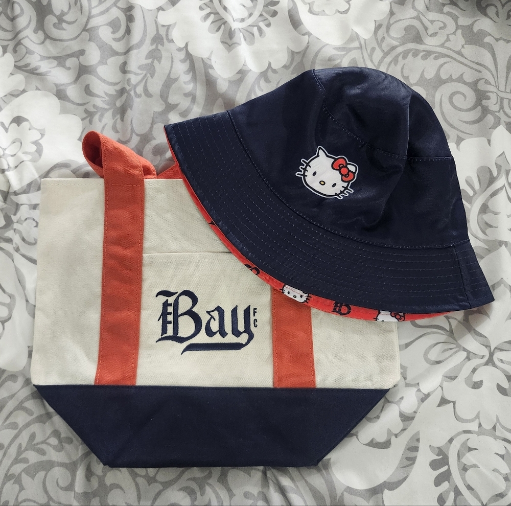 Bay FC Trader Joe's Mini Tote Bag & Hello Kitty Hat